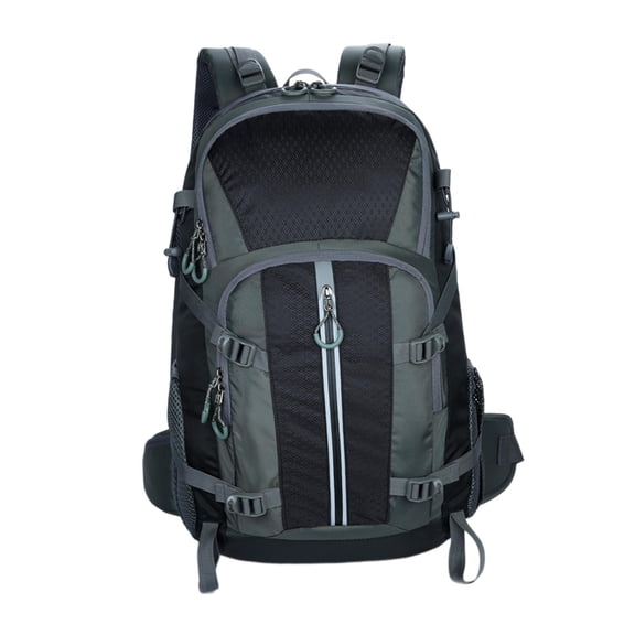 Wswqop Climbing Backpack 40L Laptop Compartment Hiking Rucksack Mountaineering Backpack Black