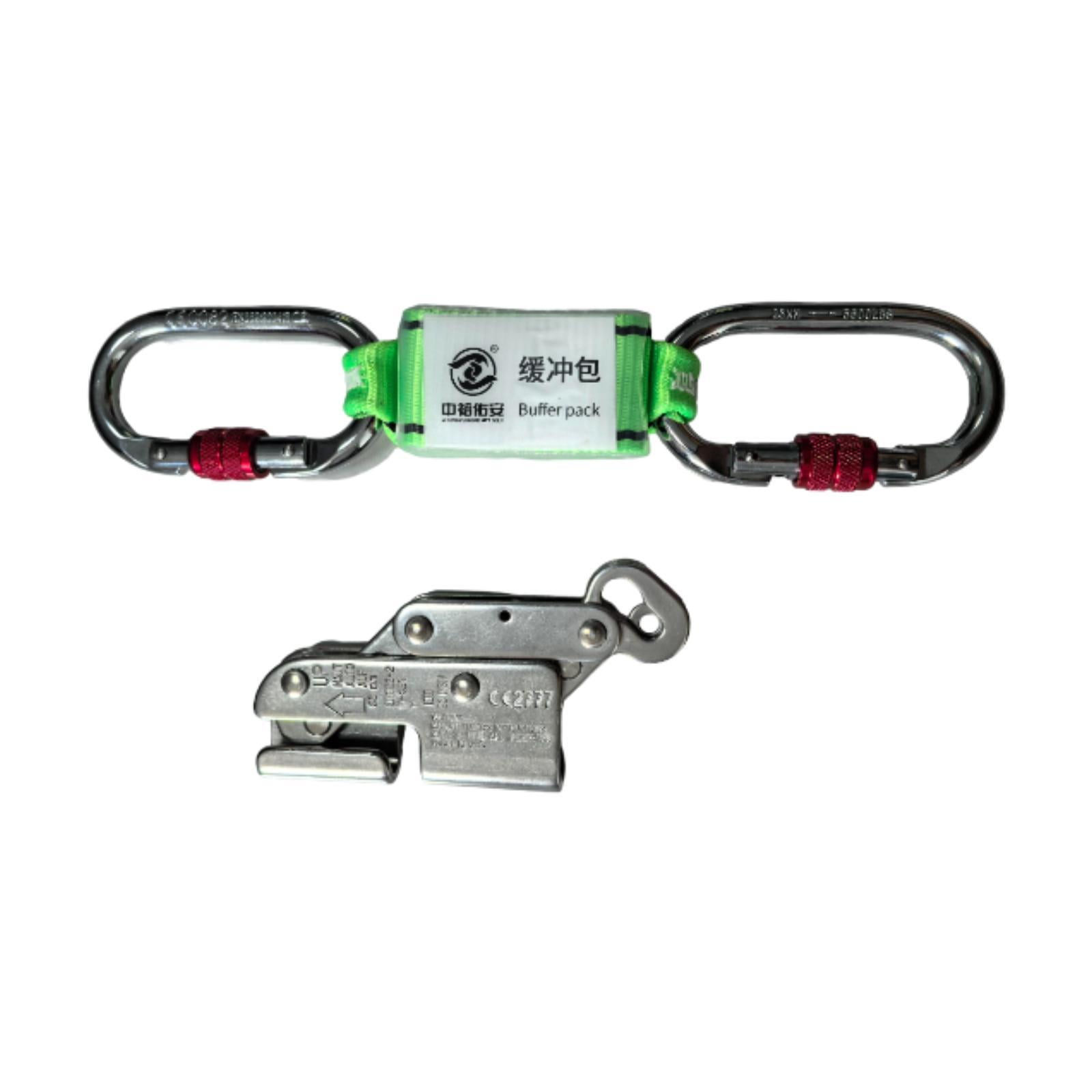 Wswqop Climbing Fall Prevention Set Self-Locking Device Lightweight Practical Rope Grab for 8 mm