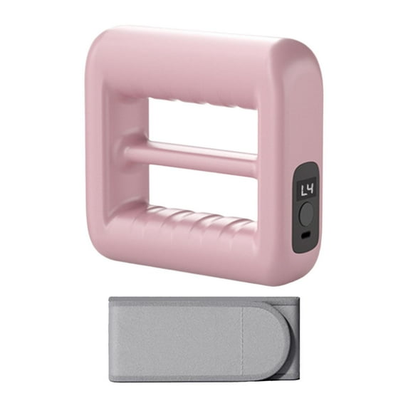 Wswqop Deep Tissue Massage Ring Handheld Fascial Ring Easy Grip Handle with Belt Sports Pink