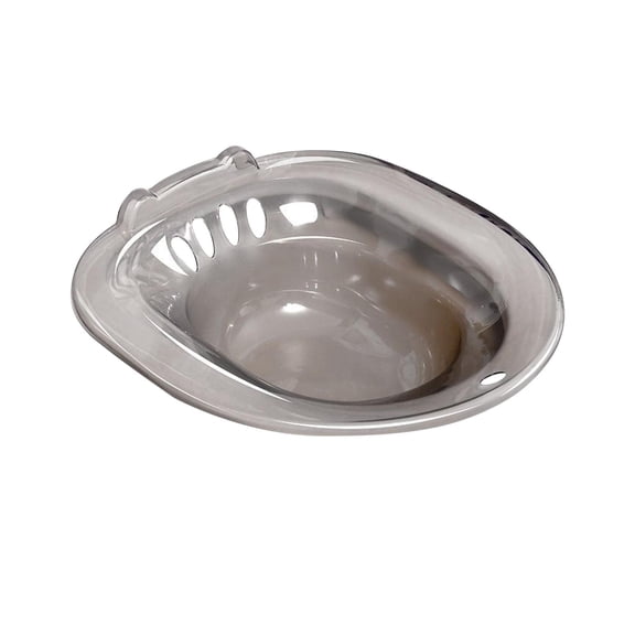 Wswqop Elderly Sitz Bath Women Bidet Hip Bath with Drain Holes PP Materials Comfortable Grey