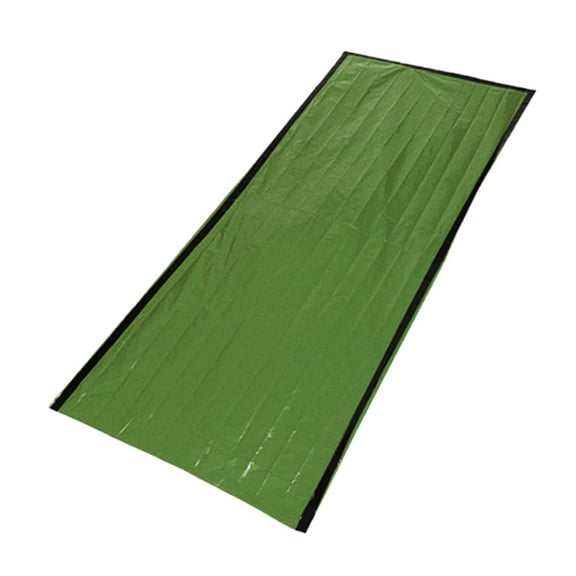 Wswqop Emergency Extra-Large Thermal Mylar Space Sacks Outdoor Camping Sleeping Bag for Green