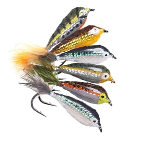 Wswqop Epoxy Minnow Streamer Fly Saltwater Bass Trout Perch Chub Multiple Colors 6pcs 6pcs Mix