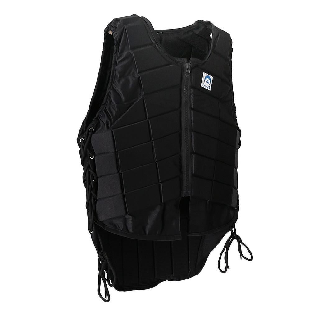 Wswqop Equestrian Riding Vest Safety Protective Vest Eventer Body Protector Black Women Women M