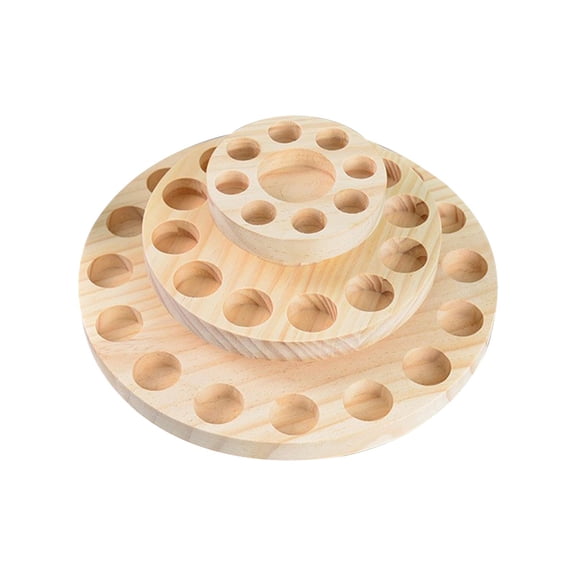 Wswqop Essential Oil Storage Rack Storage Organizer Wood Box Gift Desk Perfume Stand