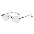 thumbnail image 1 of Wswqop Eye Glasses Blue Light Blocking Glasses Rimless Eyewear for Screens Shopping Men Black Frame, 1 of 9