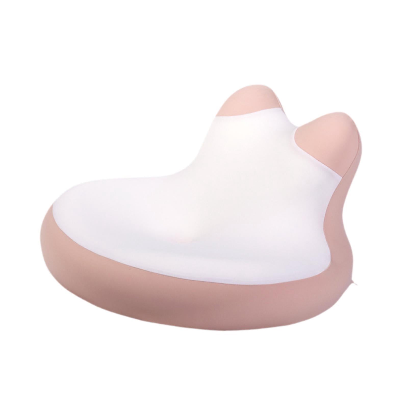 Wswqop Face Down Reading Pillow Bed Wedge Pillow Memory Foam Bedding Lying, Leaning and Pink White