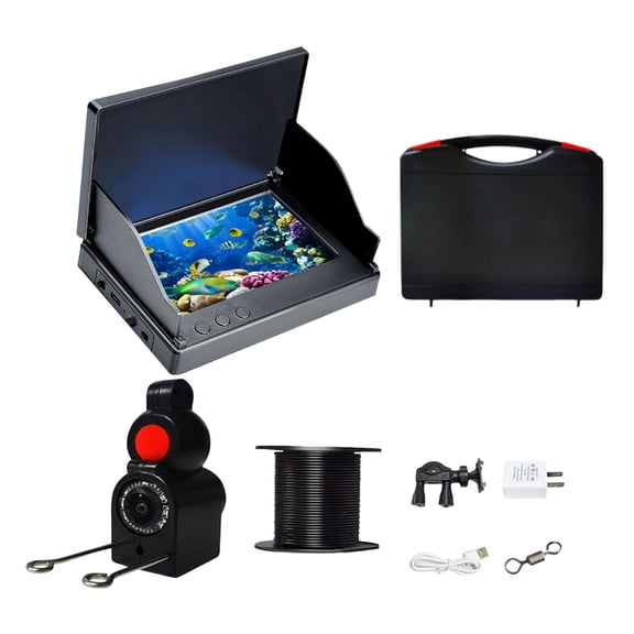 Wswqop Fish Finders Depth Finders Equipment Color Monitor for Boat Sea Water Sports 30m
