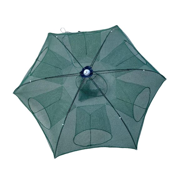 Wswqop Fishing Net Durable Mesh Perfect Collapsible Convenient Fishing Bucket for Fish 6 Holes