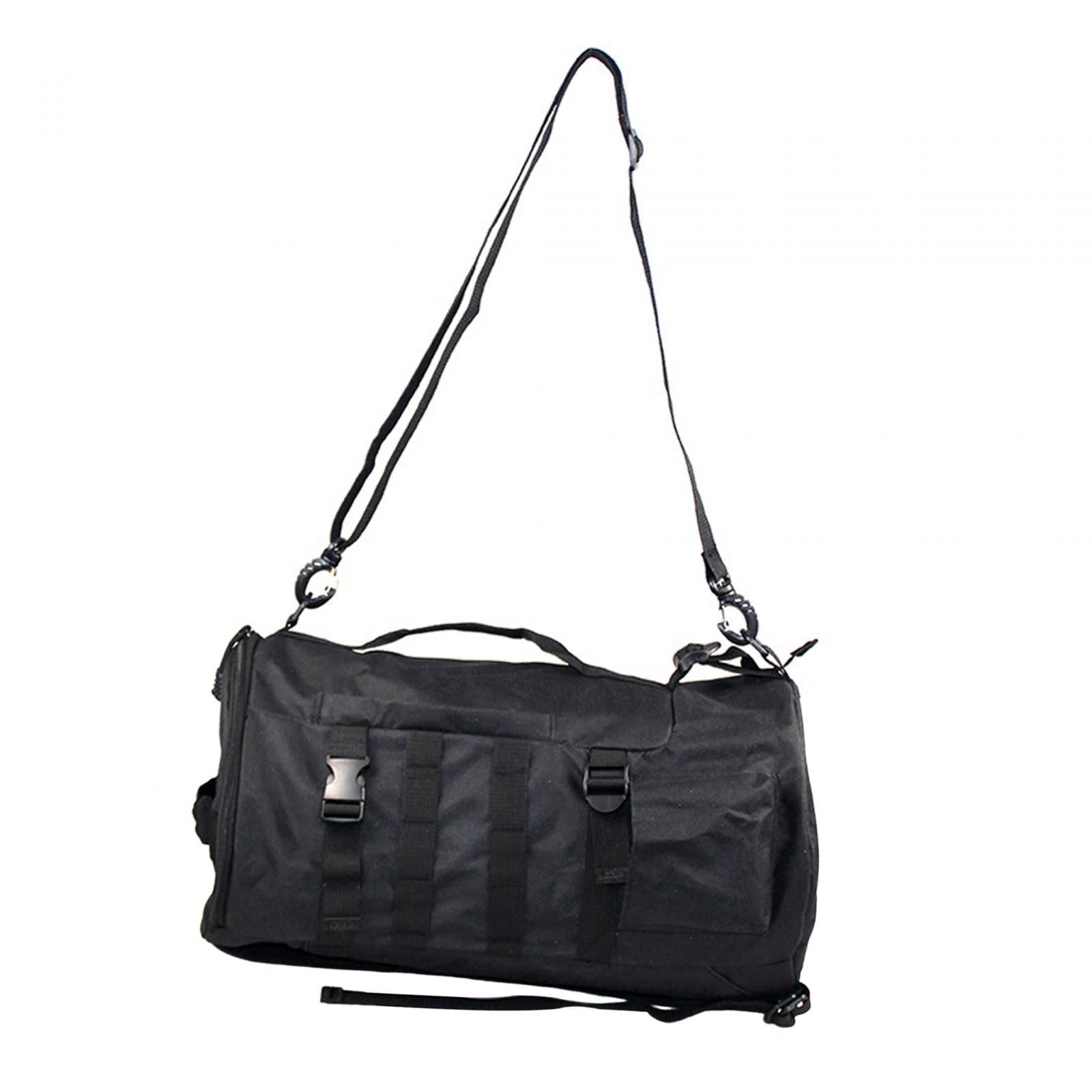 Wswqop Fishing Tackle Bag Fishing Reel Gear Storage Case Fishing Backpack for Traveling Black