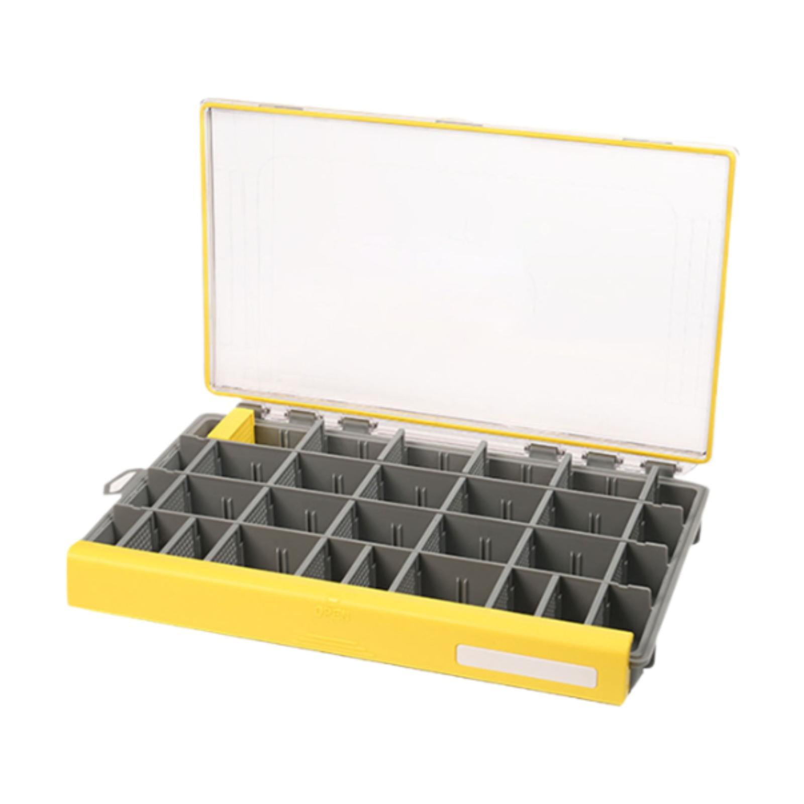 Wswqop Fishing Tackle Box Lightweight Multi Grids Lure Box Convenient Storage Container 35.5x23x4.5cm