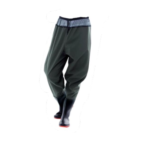 Wswqop Fishing Waders with Boots Non-slip PVC Waders Lightweight, for Water Activities, 118cm
