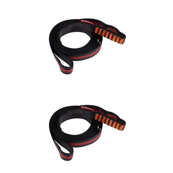 Wswqop Flat Polyester Climbing Harness Flat Belt Outdoor Rope 120cm + Polyester Climbing Harness