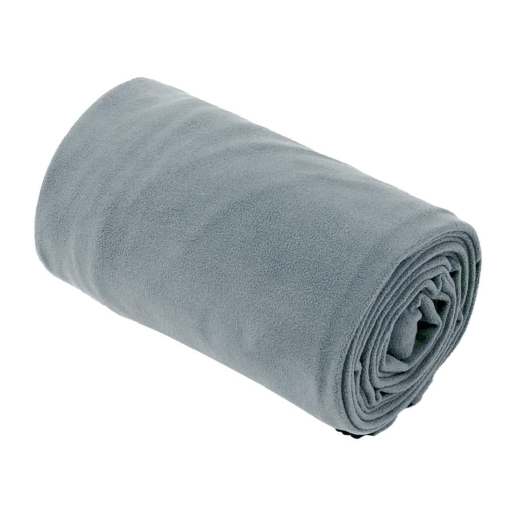 Wswqop -Fleece sleeping bag liner, thermal pillow, sleeping bag, warm emergency camping Gray