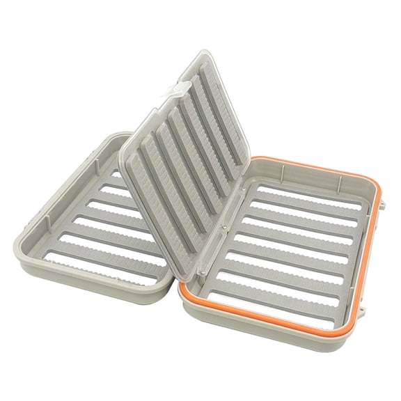 Wswqop Fly Fishing Storage Case Pocket Container Jig Box Waterproof Fly Box for Dry Fly