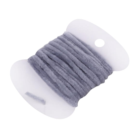 Wswqop Fly Tying Body Materials Rayon Chenille Yarn 2mm Small 2m Grey White