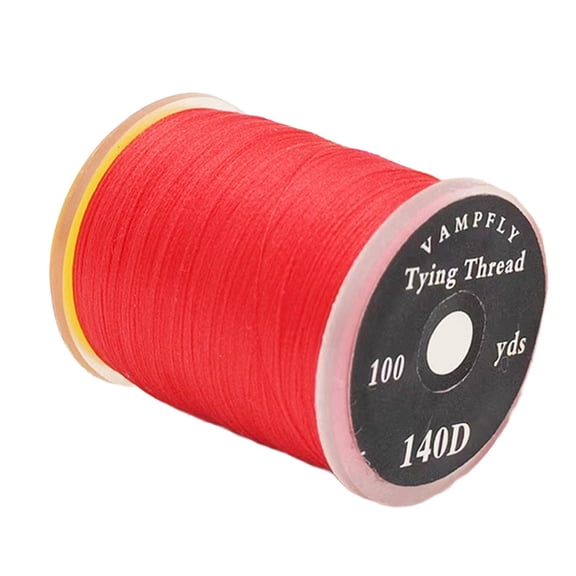 Wswqop Fly Tying Thread 14D for Lures, DIY Lure Making Tool, Strong Trout Line, Smooth red