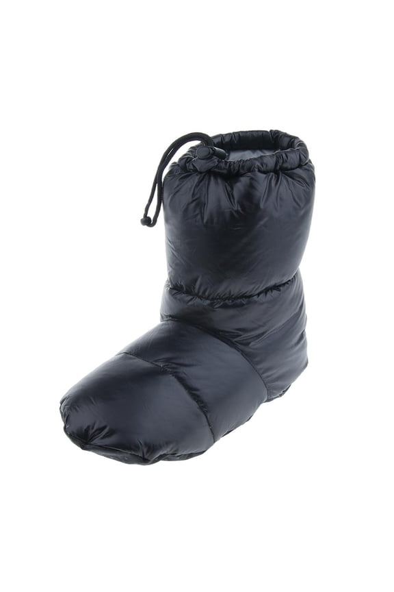 GOOSE DOWN Filled BOOT SLIPPERS CAMPING SHOES Booties Warm Outdoor Black M
