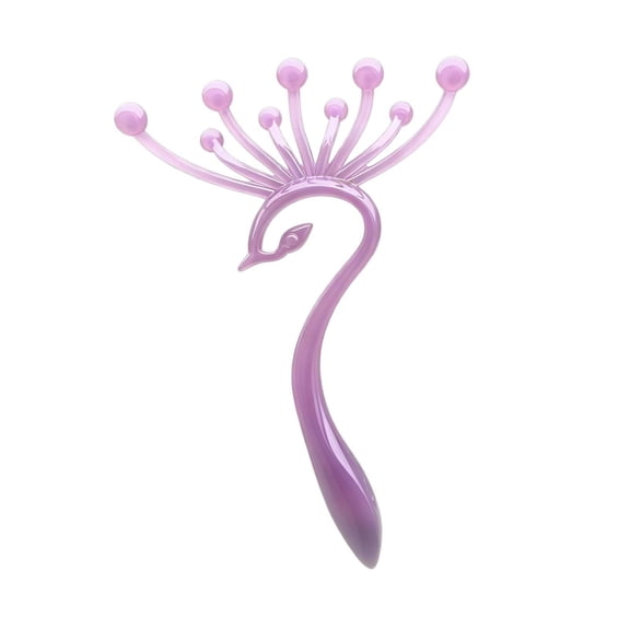Wswqop Gua Sha massage tool, creative, portable, compact and relaxing, comb-shaped head purple