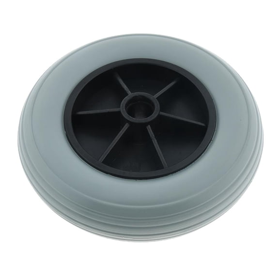 Wswqop High-quality inflatable 8-inch front wheel with solid PU tire for the elderly Gray