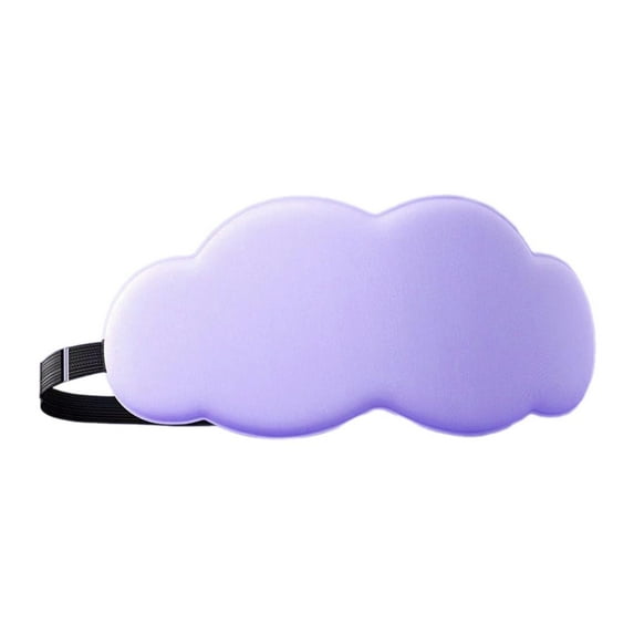 Wswqop Ice Silk Sleep Mask, 3D Contoured Blackout Eye Mask with Adjustable Strap, Night Violet