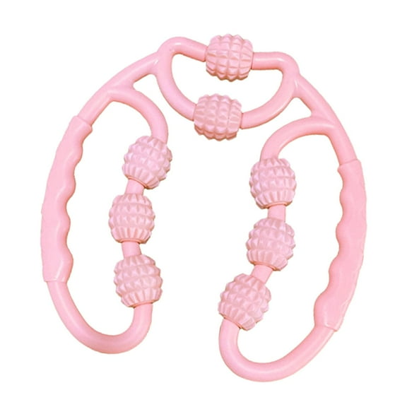Wswqop Leg Massage Roller, 8 360 Degree Wheels Deep Tissue Massage Roller Tool for Legs Pink