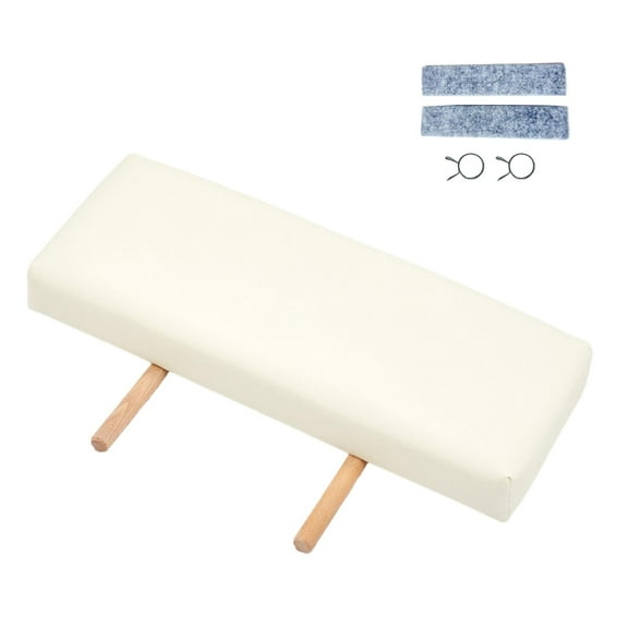 Wswqop Massage Table Length Extend 51x19x6.5cm Fits Most Tables Pratical Sponge Support beige