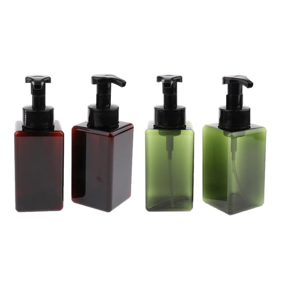 Wswqop Pack of 4, Liquid Hand Soap Dispenser Foaming Pump - Empty Containers for Soap