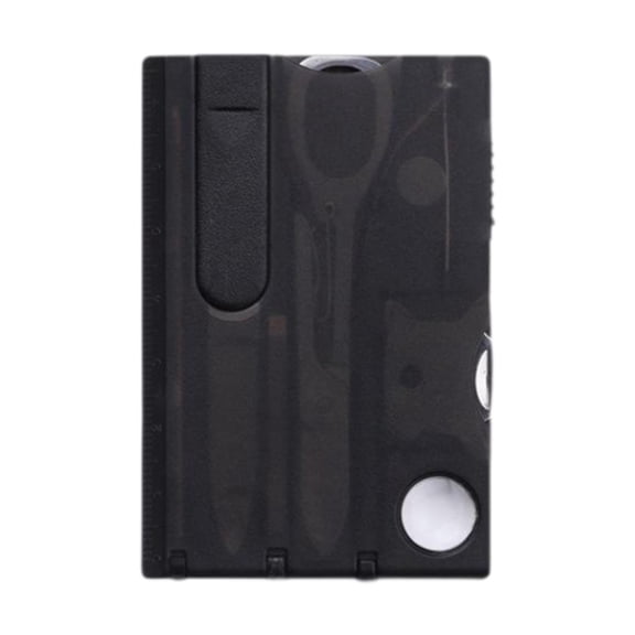 Wswqop Pocket Tool Screwdriver Compact Multipurpose Wallet Outdoor Tools for Travel Black