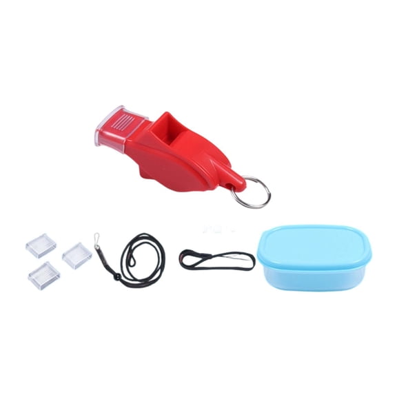 Wswqop Portable Training Whistle with Lanyard for Coaches And Referees, Clear Sound for Red