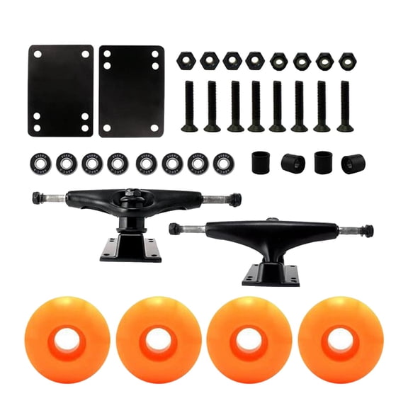 Wswqop Professional Skateboards Accessories Longboard Wheels Riser Pads Spacers Outdoor Orange wheels