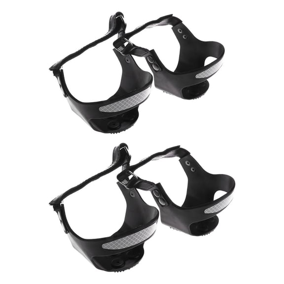 Wswqop Reflective Ice Snow Shoe Boot Grips Traction Cleats 5 L + XL