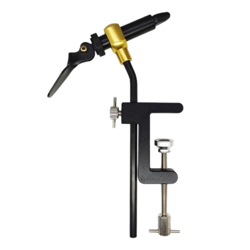 Wswqop Rotary Fly Tying Vise Easy to Use C Clamp Hook Professionals Fishing Accessories