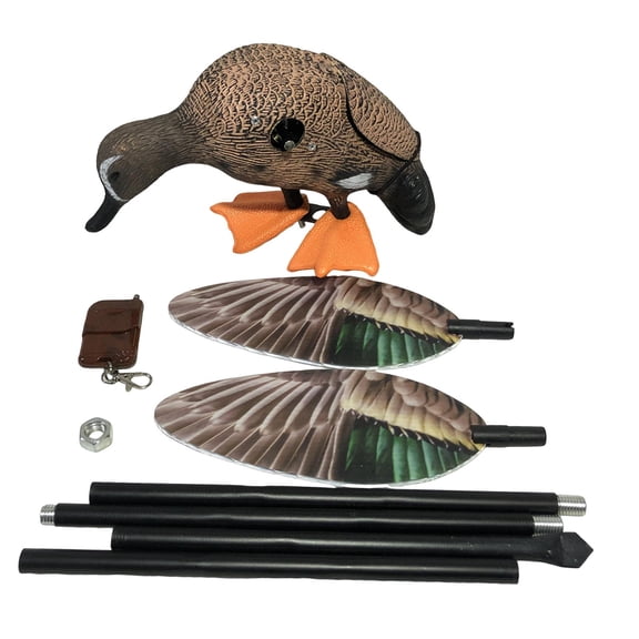 Wswqop Rotating Wing Duck Decoy Flexible Electric Duck Decoy for Orchard Porch Yard
