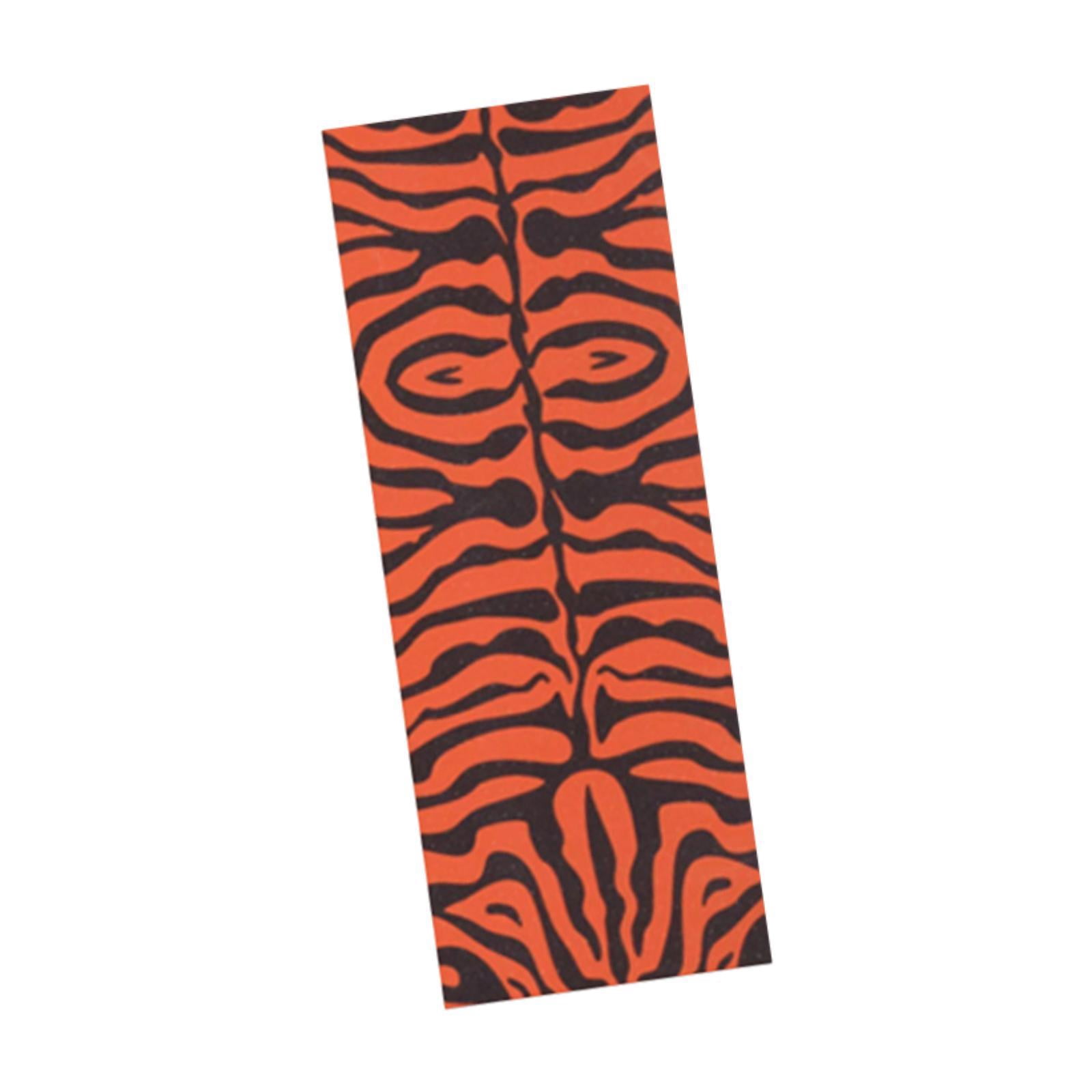Wswqop Skateboard Grip Tape Anti Slip Replacement Practical Easy to Apply Sandpaper Orange Black