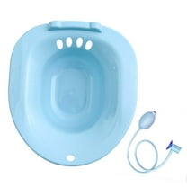 Wswqop Toilet Seat Sink Woman Sits Bath Deep Bowl Universal Bidet Hip Bath Avoid Squats blue