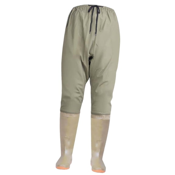 Wswqop Waist Waders Breathable PVC Non Slip Fishing Waders with Boots for Water Working 37