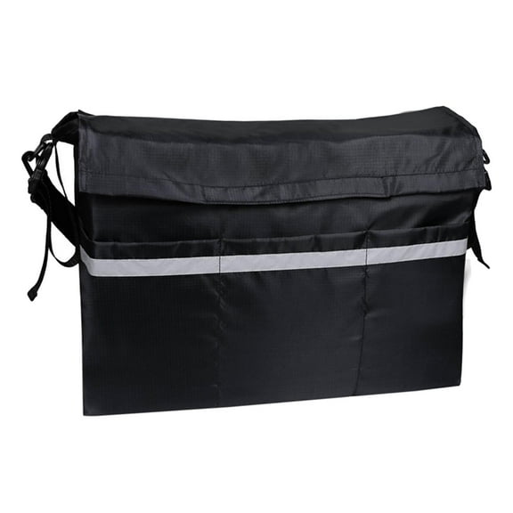Wswqop Wheelchair Bag Backpack Black Lightweight Storage Pouch for Essential Items Back