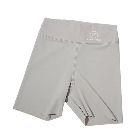 Wsysadlol High Waist Stretchy Kids Short Leggings Elastic Comfort Base Layer Bottoms For Daily Matching Gray