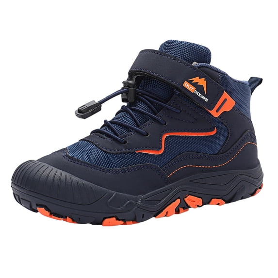 Wsysadlol Kids Water Resistant Hiking Boots Boys Girls Anti Collision Anti-Skid Athletic Outdoor Adventure Trekking Shoes