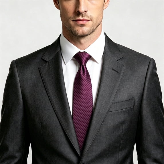 Wsysadlol Mens Solid Color Necktie Classic Formal Business Tie For Work Uniform Office Wedding And Special Occasions,Dark Purple