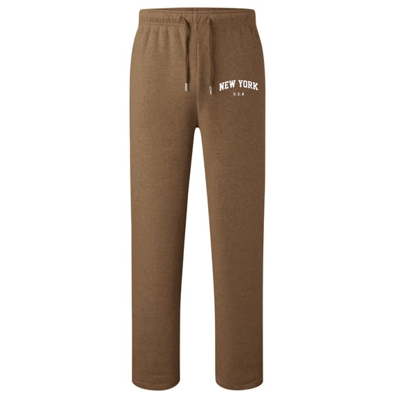 Wsysadlol Unisex Lightweight Straight Leg Baggy Sweatpants With Pockets Casual Athletic Trousers For Boys And Girls Outdoor Brown