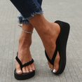 thumbnail image 1 of Wsysadlol Women's Platform Wedge Flip Flops Thong Sandals Non- 3 Inch Heel Summer Beach Y2K Casual Slippers, 1 of 6