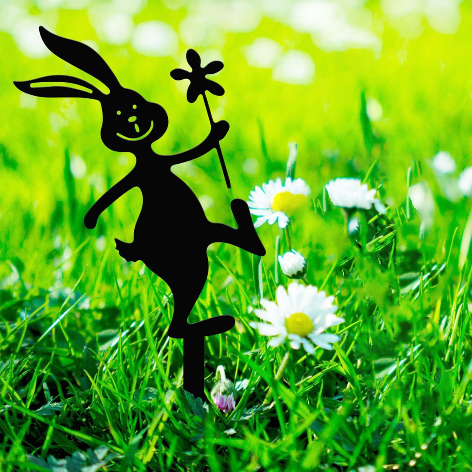 Wtgtog Easter Decoration Rabbits Floor Plugs For Easter Yard Signs ...