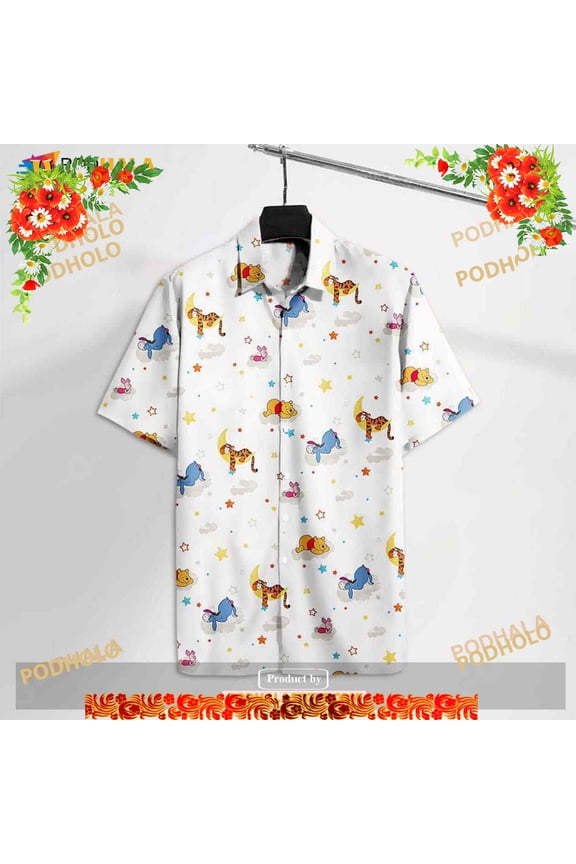 Wtp Sleeping Pooh Eeyore Tigger Piglet Funny Hawaiian Shirt