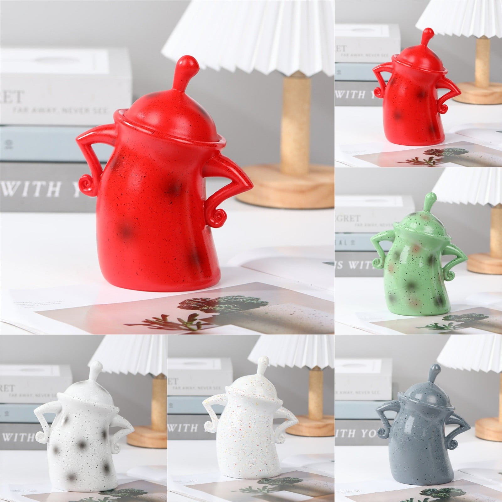 Wtsjunt Glass Bottles Jars with Attitudees Mugs Cute Cafe Funky Jars