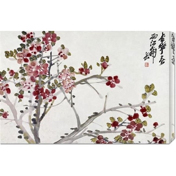 Wu Changshuo 'Flowers' Stretched Canvas