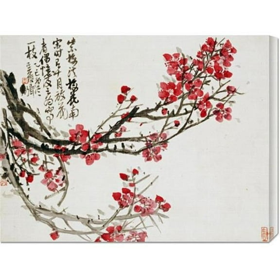 Wu Changshuo 'Plum Blossoms' Stretched Canvas