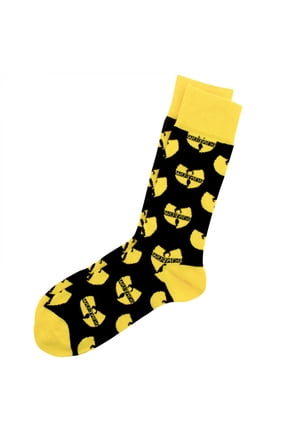 Clan Ankle Socks Logo Repeat Black & Yellow