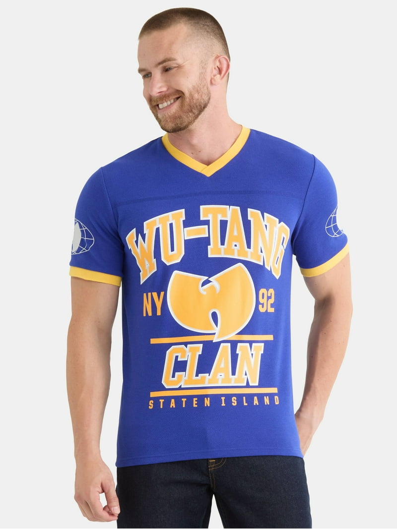 Wu-Tang Clan Men's and Big Men's Mesh Football Jersey Style Shirt