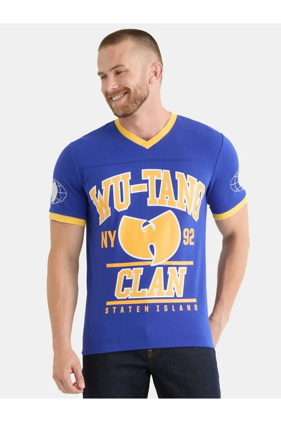 Wu-Tang Clan Men’s and Big Men's Mesh Football Jersey Style Shirt, Sizes S-3XL
